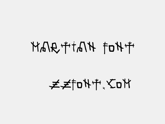 Martian Font