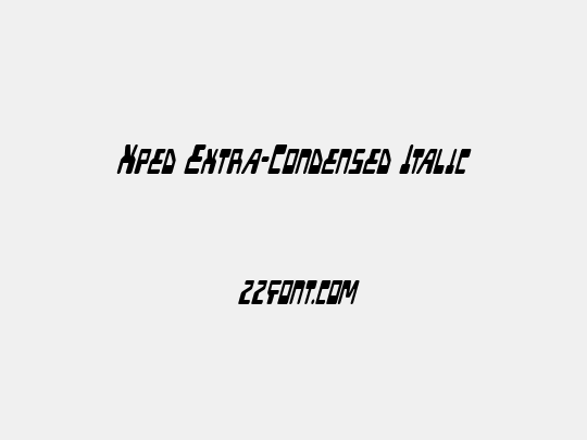Xped Extra-Condensed Italic