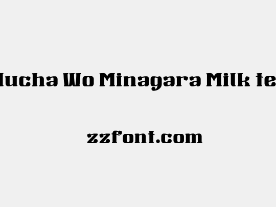 Mucha Wo Minagara Milk tea