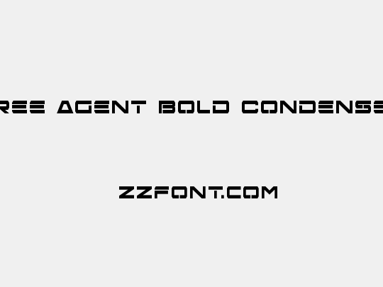 Free Agent Bold Condensed