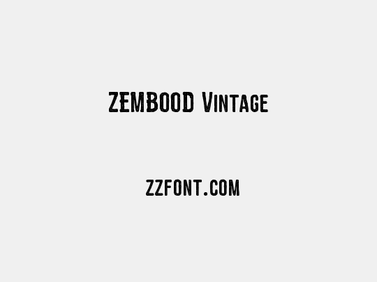 ZEMBOOD Vintage