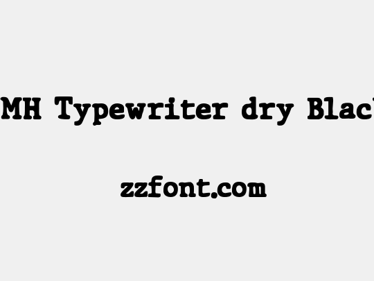JMH Typewriter dry Black