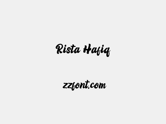 Rista Hafiq