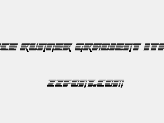 Space Runner Gradient Italic