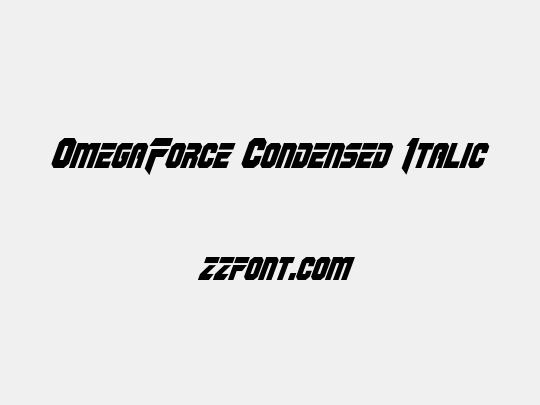 OmegaForce Condensed Italic
