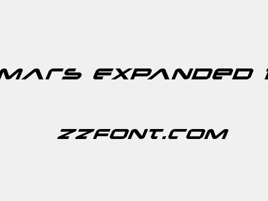New Mars Expanded Italic