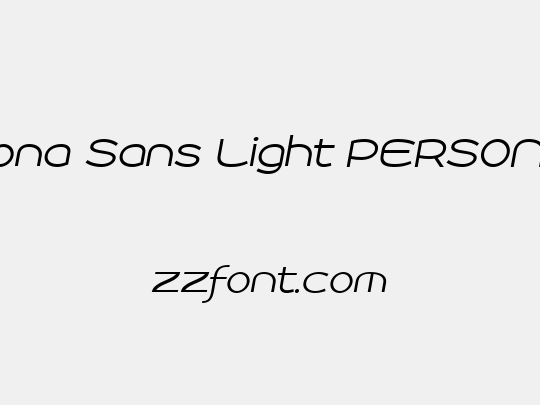Roona Sans Light PERSONAL