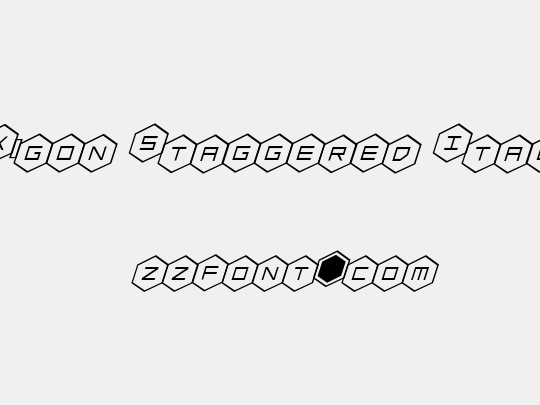 HEX:gon Staggered Italic