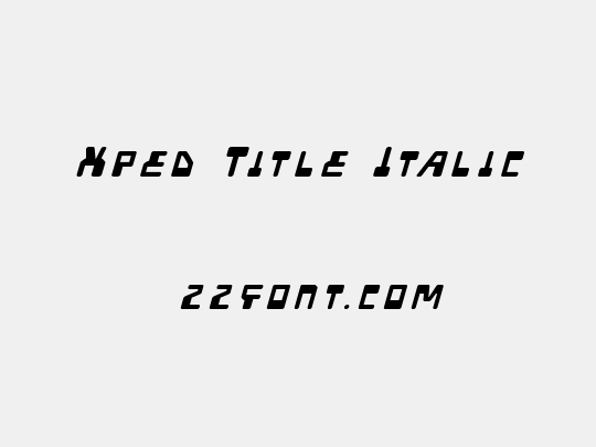 Xped Title Italic