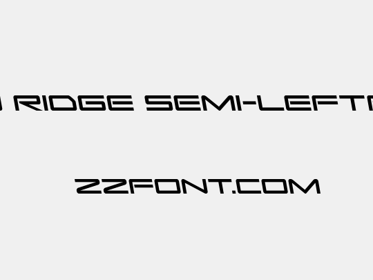 Sky Ridge Semi-Leftalic