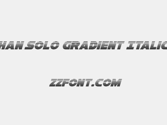 Han Solo Gradient Italic