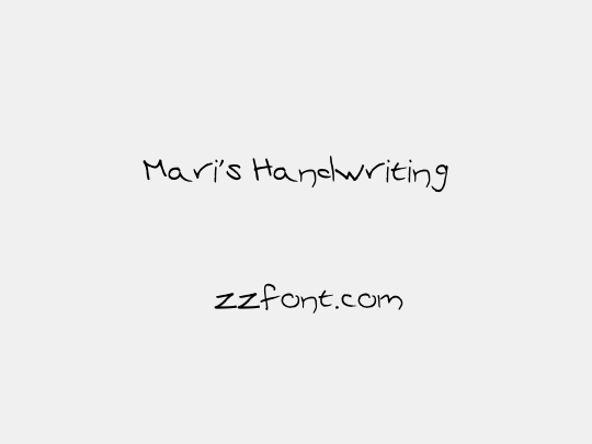 Mari's Handwriting