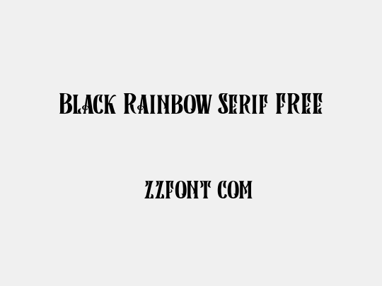 Black Rainbow Serif FREE