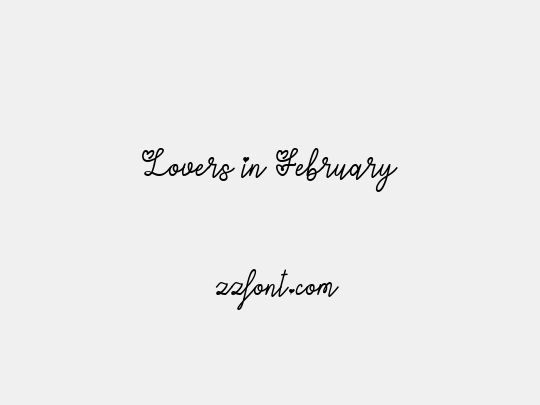 Lovers in February