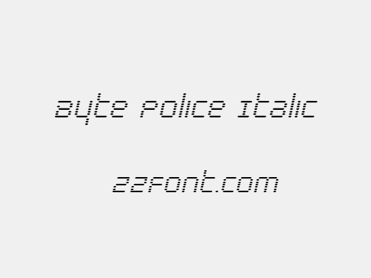 Byte Police Italic
