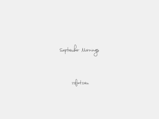 September Mornings