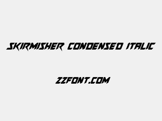 Skirmisher Condensed Italic