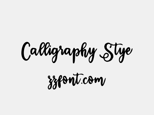 Calligraphy Stye