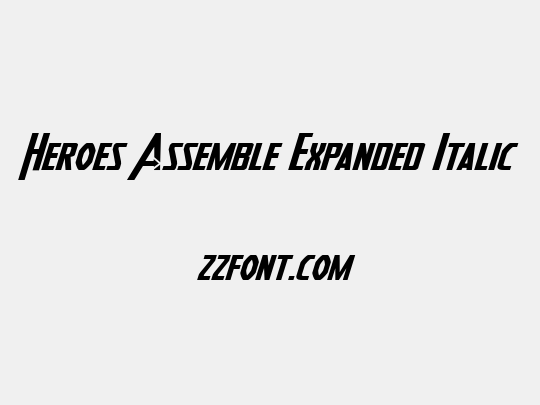 Heroes Assemble Expanded Italic