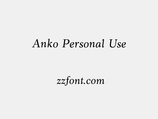 Anko Personal Use