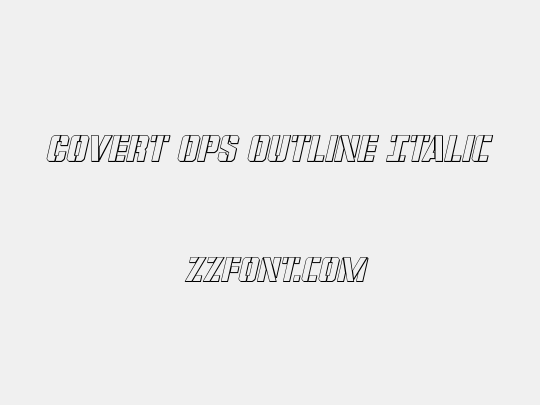 Covert Ops Outline Italic