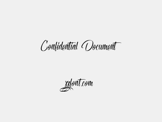Confidential Document