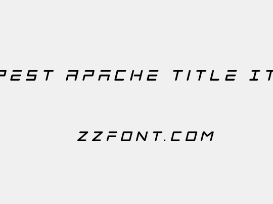 Tempest Apache Title Italic