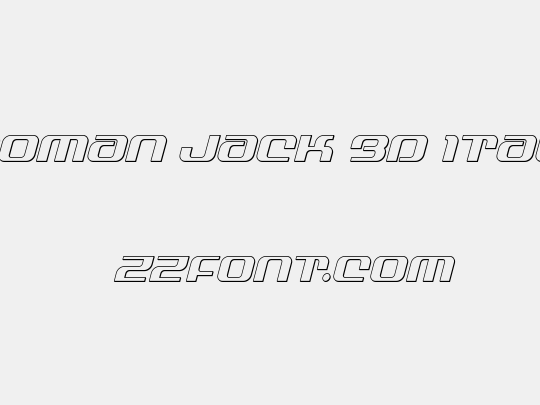 Yeoman Jack 3D Italic