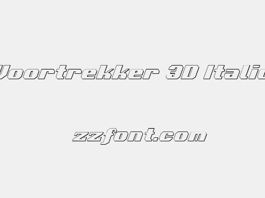 Voortrekker 3D Italic
