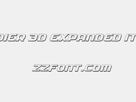 Soldier 3D Expanded Italic