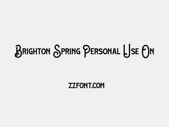 Brighton Spring Personal Use On