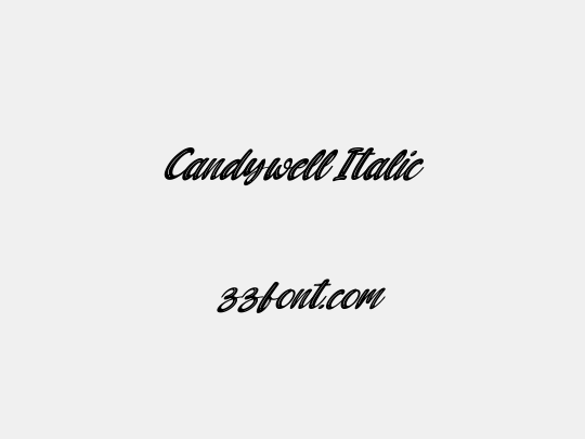 Candywell Italic