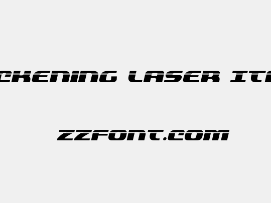 Quickening Laser Italic