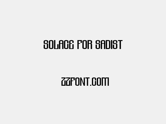 Solace for Sadist