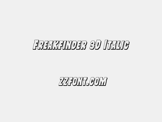 Freakfinder 3D Italic