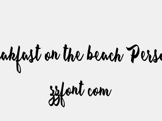 Breakfast on the beach Personal