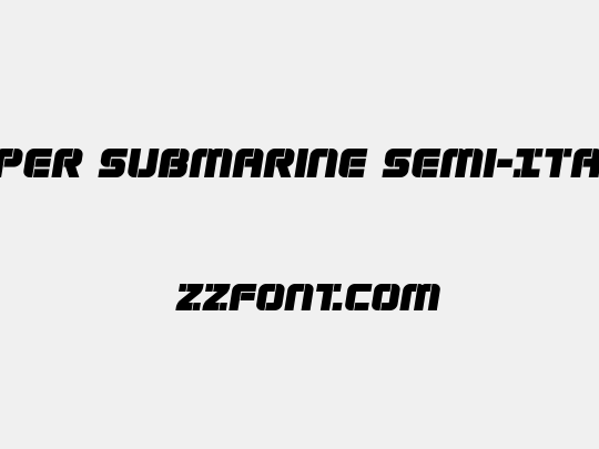 Super Submarine Semi-Italic