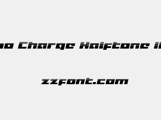 Turbo Charge Halftone Italic