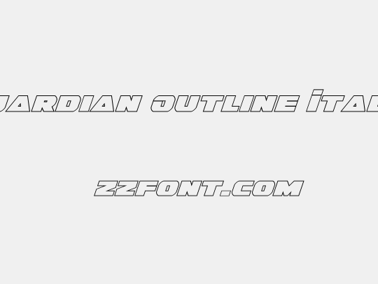 Guardian Outline Italic