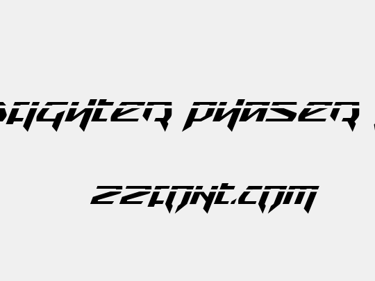 Snubfighter Phaser Italic