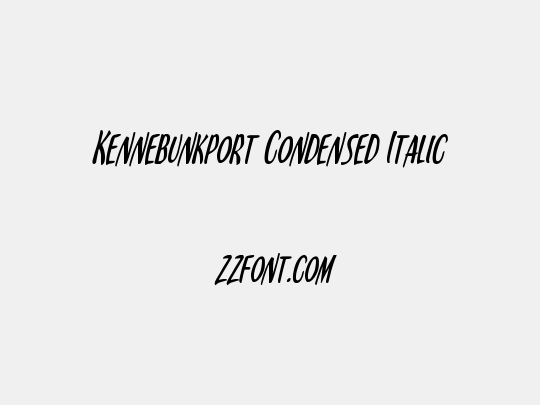 Kennebunkport Condensed Italic