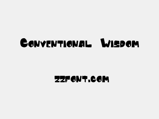 Conventional Wisdom