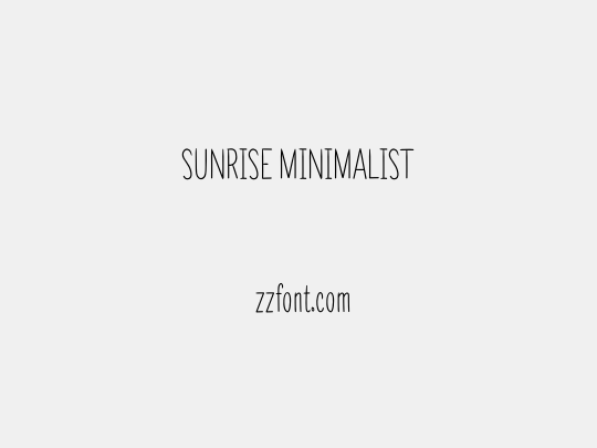 SUNRISE MINIMALIST