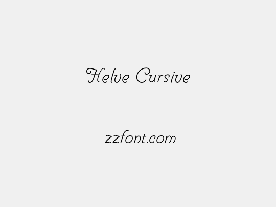 Helve Cursive