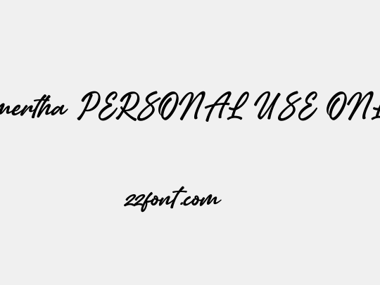 Amertha PERSONAL USE ONLY