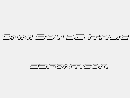Omni Boy 3D Italic