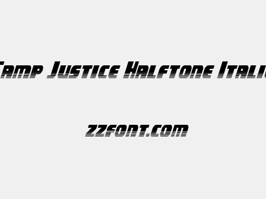 Camp Justice Halftone Italic