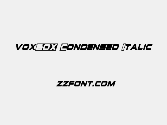 voxBOX Condensed Italic