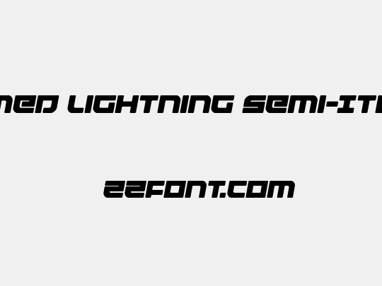 Armed Lightning Semi-Italic
