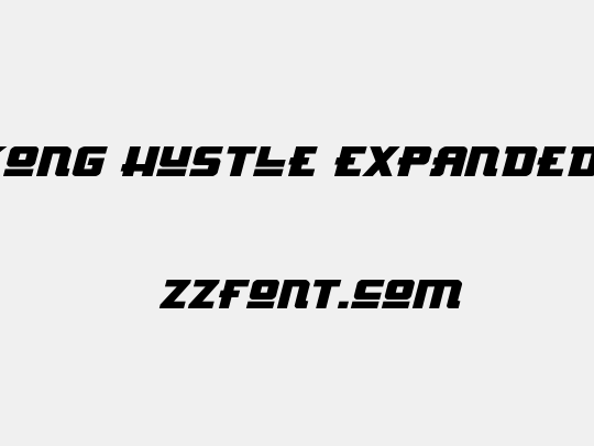 Hong Kong Hustle Expanded Italic